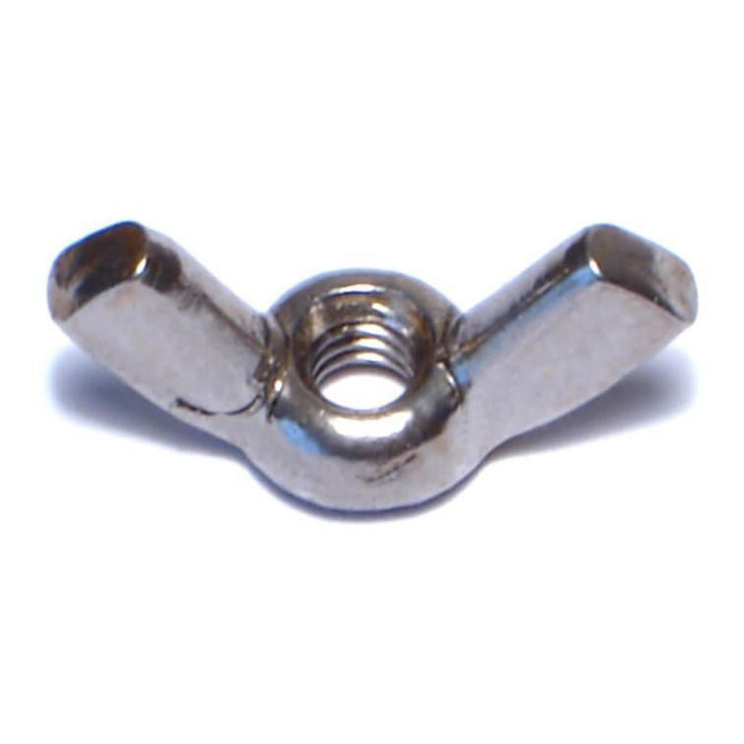 #8-32 x 29/32" 18-8 Stainless Steel Coarse Thread Cold Forged Wing Nuts WNSS-100