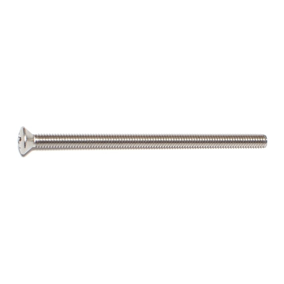 #8-32 x 3" 18-8 Stainless Phillips Oval Head Machine Screws (10 pcs.)