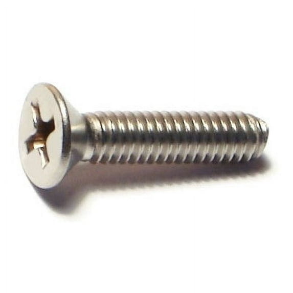 #8-32 x 3/4" 18-8 Stainless Steel Coarse Thread Phillips Flat Head Machine Screws MSFSS-224