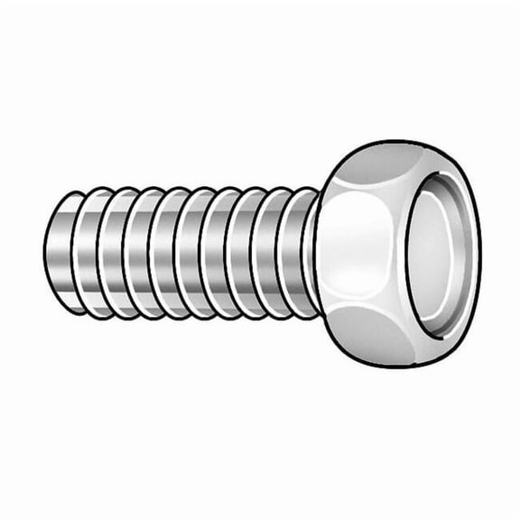 #8-32 x 3/4 in Hex Hex Machine Screw, Zinc Plated Steel, 100 PK