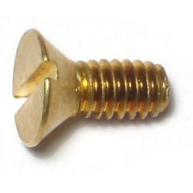 #8-32 x 3/8" Brass Slotted Flat Head Machine Screws MSFB-174 (40 pcs.)