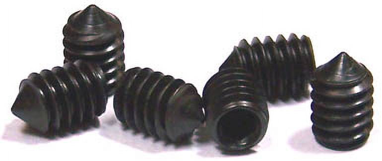 8-32 x 3/8" Cone Point Socket Set Screws / Alloy Steel / Black Oxide - 100 Piece Carton