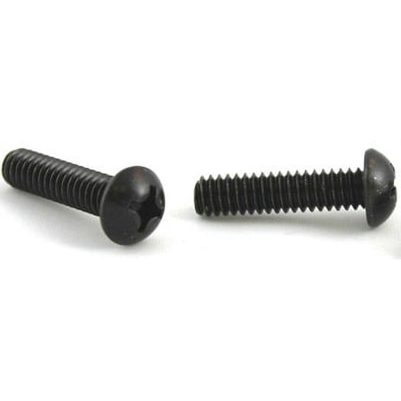 8-32 x 3/8" Machine Screws / Phillips / Round Head / Steel / Black Oxide - 10000 Piece Carton