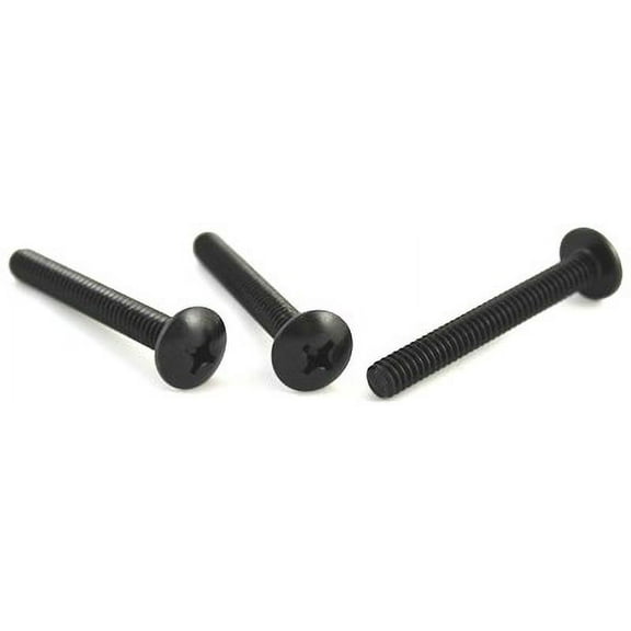 8-32 x 3/8" Machine Screws / Phillips / Truss Head / Steel / Black Zinc - 10000 Piece Carton