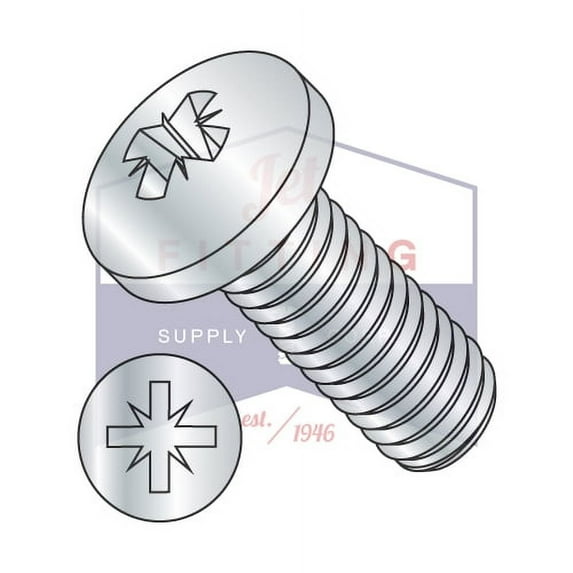 8-32 x 3/8" Machine Screws | Pozi | Pan Head | Steel | Zinc (Quantity: 10000)