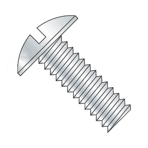 8-32 x 3/8" Machine Screws / Slotted / Truss Head / Steel / Zinc Plating (Quantity: 100 pcs)