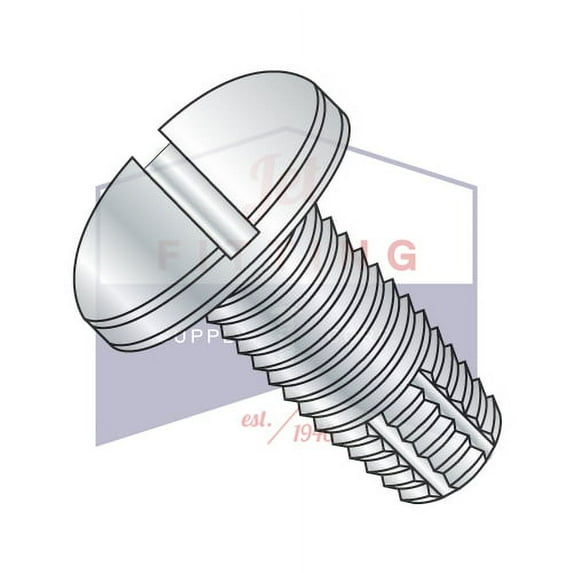 8-32 x 5/8" Type F Thread Cutting Screws | Slotted | Pan Head | Steel | Zinc (Quantity: 10000)