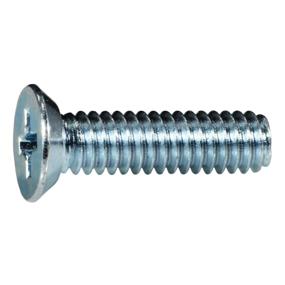#8-32 x 5/8" Zinc Phillips Flat Undercut Head Machine Screws (25 pcs.)