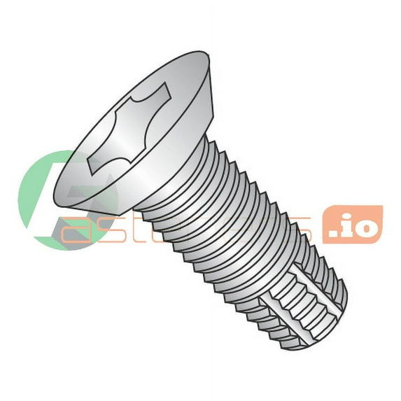 8-32 x 7/16" Type F Thread Cutting Screws / Phillips / Flat Undercut Head / 18-8 Stainless Steel (Quantity: 5,000 pcs)