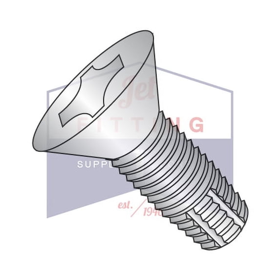 8-32 x 7/8" Type F Thread Cutting Screws | Phillips | Flat Head | 18-8 Stainless Steel (Quantity: 4000)