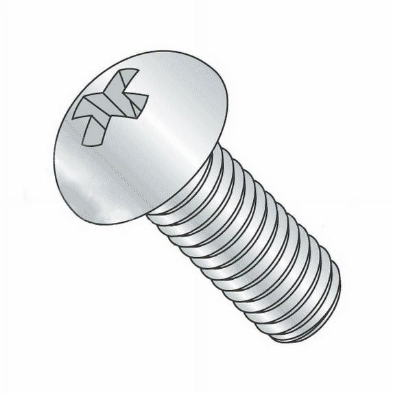 8-32 x 9/16" Machine Screws / Phillips / Round Head / Steel / Zinc Plating (Quantity: 10000 pcs)
