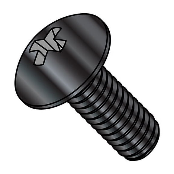 8-32X1 Phillips Full contour Truss Machine Screw Fully Threaded 18 8 S/S Blk Oxide (Pack Qty 3,000) BC-0816MPT188B
