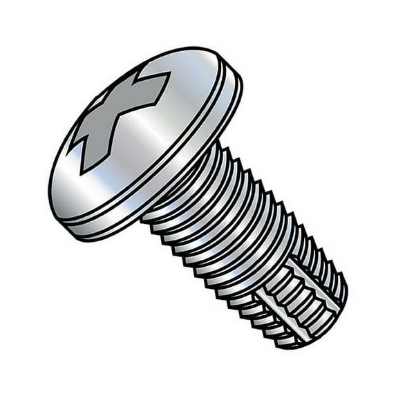 8-32X2 Phillips Pan Thread Cutting Screw Type F Fully Threaded Zinc (Pack Qty 3,000) BC-0832FPP