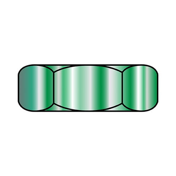 8-32X5/16X7/64 Small Pattern Hex Machine Screw Nut Zinc and Green (Pack Qty 10,000) BC-0805NHG