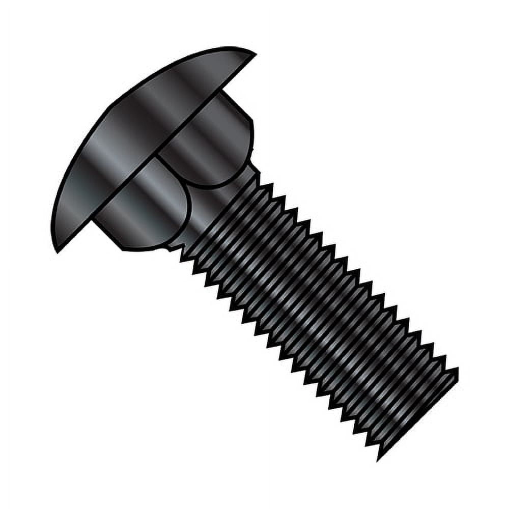 8-32X5/8 Carriage Bolt Fully Threaded Black Oxide and Oil (Pack Qty 9,000) BC-0810CB