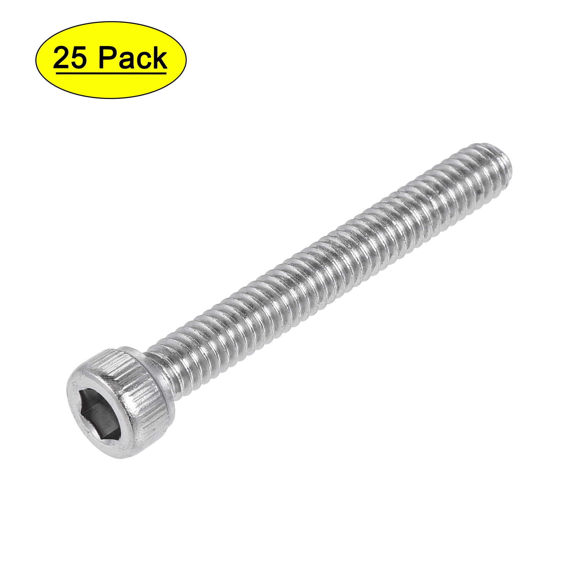 Uxcell 50-Pack #8-32 X 1-1/4 Inch Machine Screws – Phillips Pan Head, 304 Stainless Steel, Silver