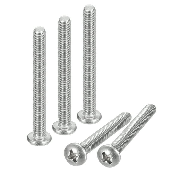 #8-32x2" Pan Head Machine Screws, 304 Stainless Steel Screw, Pack of 10