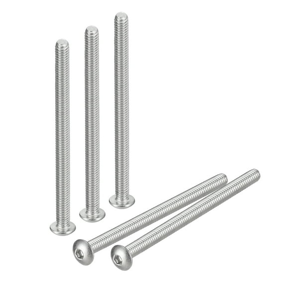 #8-32x3" Button Head Socket Cap Screws, 20 Pack 304 Stainless Steel Screws