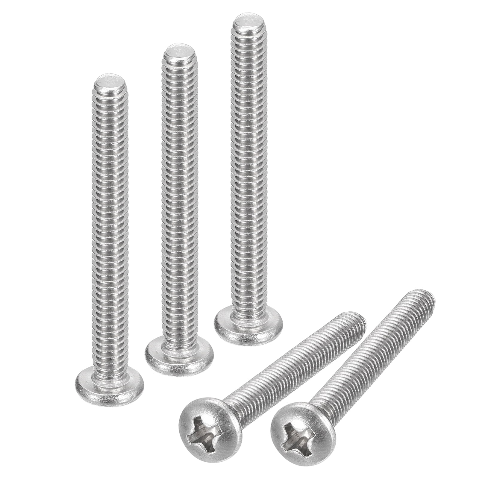 #8-32x3" Pan Head Machine Screws, 304 Stainless Steel Screw, Pack of 50