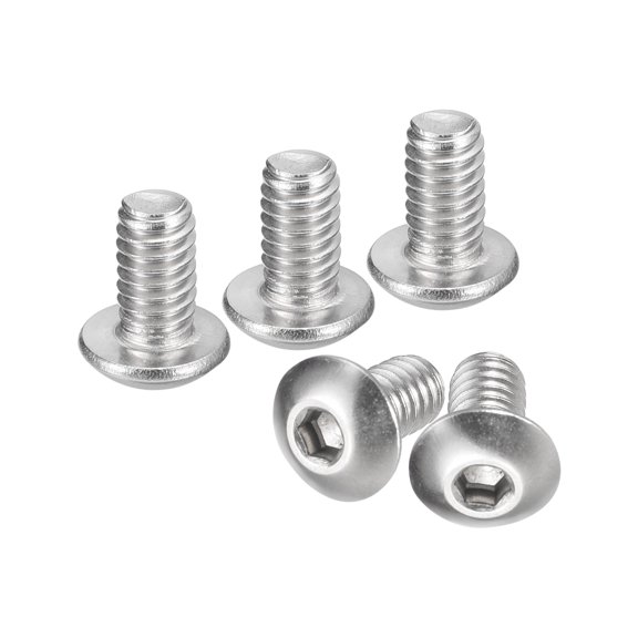#8-32x5/16" Button Head Socket Cap Screws, 10 Pack 304 Stainless Steel Screws