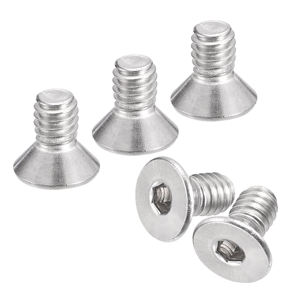 #8-32x5/16" Flat Head Socket Cap Screws, 304 Stainless Steel Hex Socket Drive Fasteners Bolts 50Pack