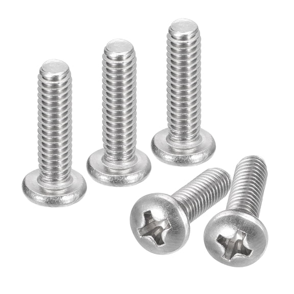 #8-32x5/8" Pan Head Machine Screws, 304 Stainless Steel Screw, Pack of 50