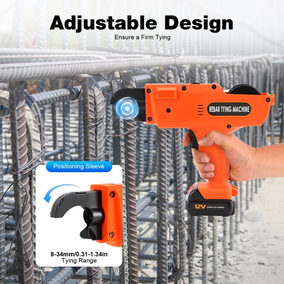 8-34mm Handheld Rebar Tie Gun Tier Machine Automatic Steel Bar Tying Tool&Wire for Construction Sites