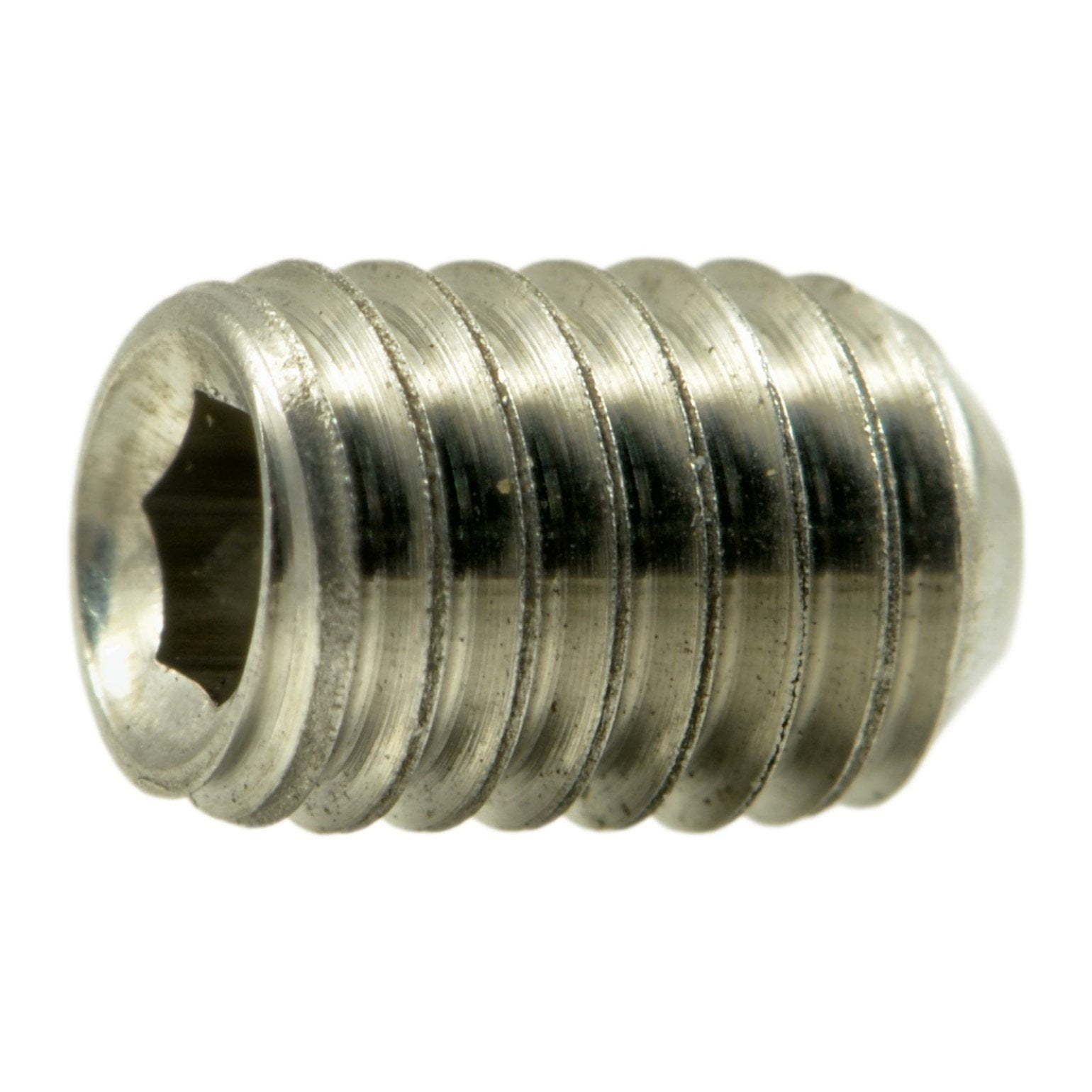 #8-36 x 1/4" 18-8 Stainless Hex Socket Headless Set Screws (20 pcs.)