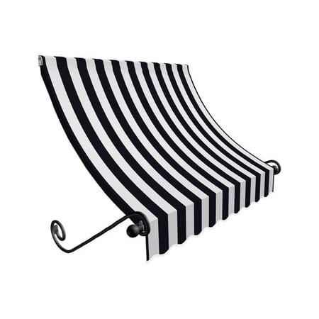 8.38 ft. Charleston Window & Entry Awning, Black & White - 18 x 36 in.