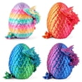 thumbnail image 1 of 4 pcs 8" 3D Printed Dragon Eggs, Mystery Crystal Dragon Egg for Easter Basket Stuffers, Unique Easter Toys & Decor, Fantasy Tabletop Decor for Kids & Collectors, 1 of 7