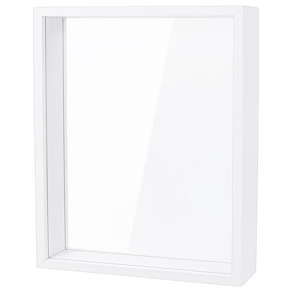 8.3x2.4x10.2 inch Rectangle Shadow Box Wood Shadow Box Display Case Shadow Box Frame with Double Sided Clear Acrylic Window for Dried Flowers Leaves