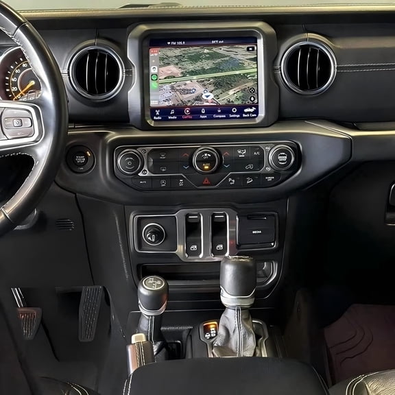 8.4" Car In-Dash Navigation Unit Touchscreen for Jeep Wrangler 2015-2021 Split Screen Mirror Link SWC FM/RDS with Bluetooth Wifi Built-in Wireless Carplay Android Auto 4+64G GPS Android 15