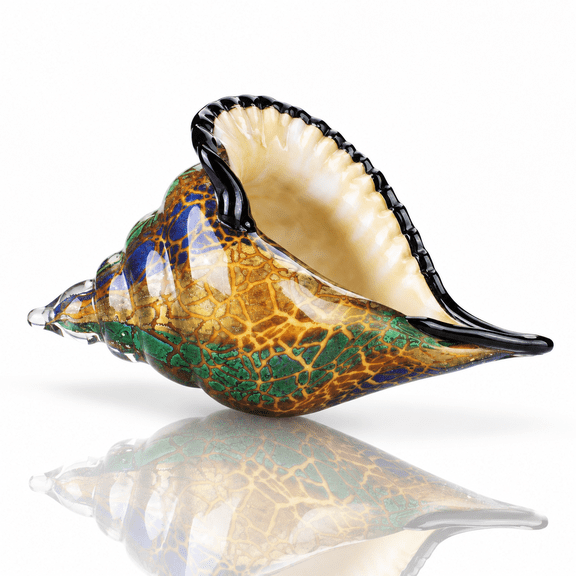 8.4" Glconch Figurines Hand Blown Seashell Art Figurine