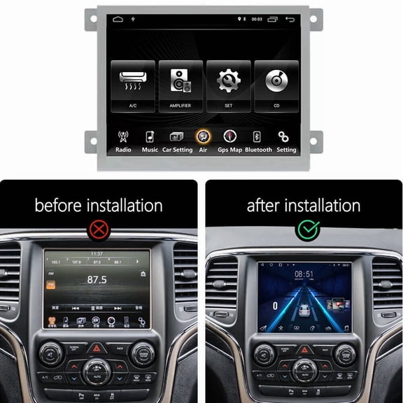 8.4 Inch 2+64G Car Stereo Android 14 Fit for Dodge Ram 2015-2021 with Carplay Android Auto GPS Navigation Bluetooth WiFi FM/RDS Radio SWC Mirror Link Split Screen