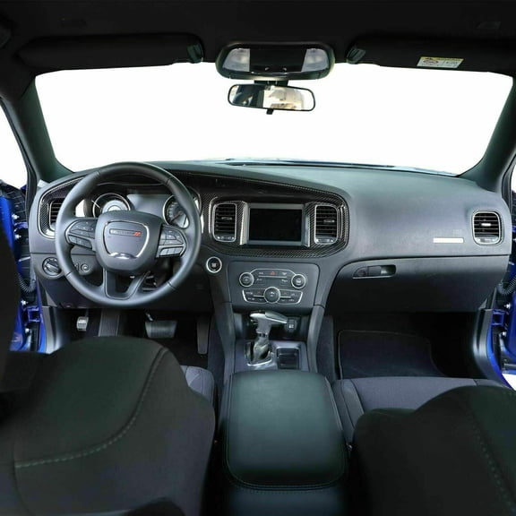 8.4'' Screen Dashboard Panel Cover Trim for Dodge Charger 2015-23 Carbon Fiber