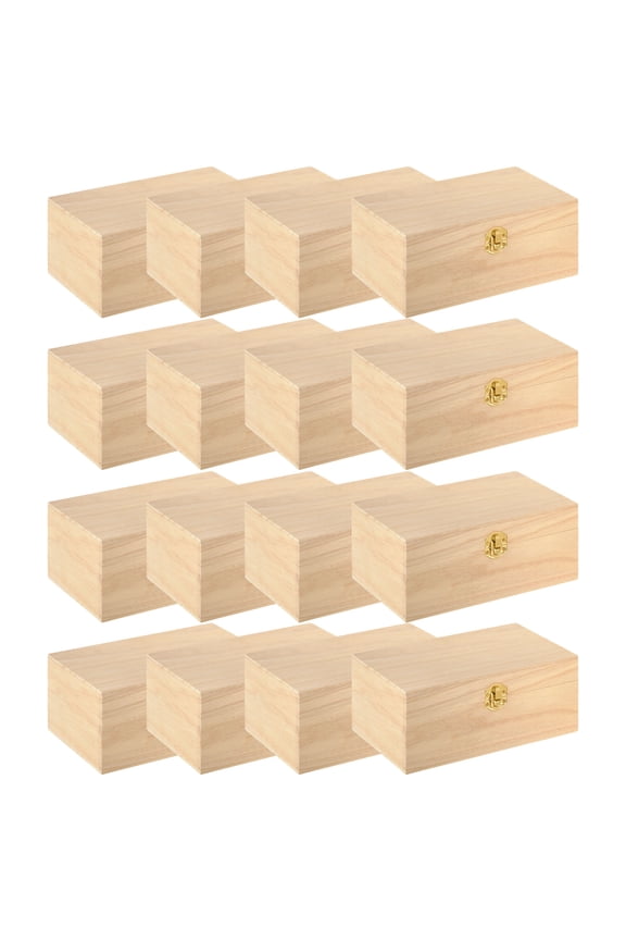8.4 Unfinished Wooden Box by Make Market - Ready-To-Decorate Wood Box for Trinkets - Coins - Jewlery - Valuables - Bulk 12 Pack
