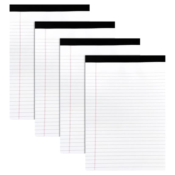 8.4 X 11.6 Inch Colored Legal Pads, Wide Ruled Perforated Lined Writing Notepads with 50 Sheets, Double-Sided Printing Paper for Work, office, Note Taking, Meeting Notes, Home Office , 4 Notebooks
