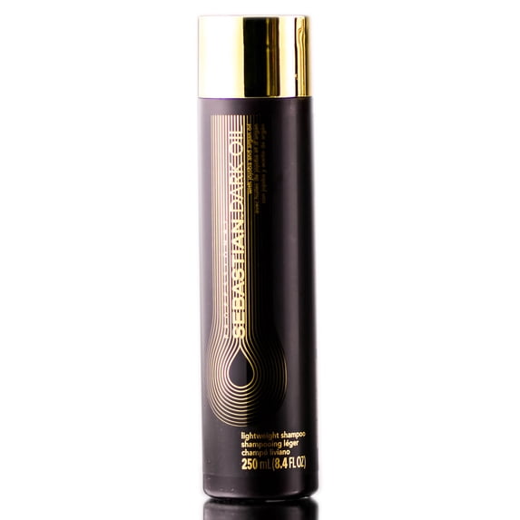 8.4 oz , Sebastian Dark Oil Lightweight Shampoo Hair, Pack of 2 w/ SLEEKSHOP Teasing Comb