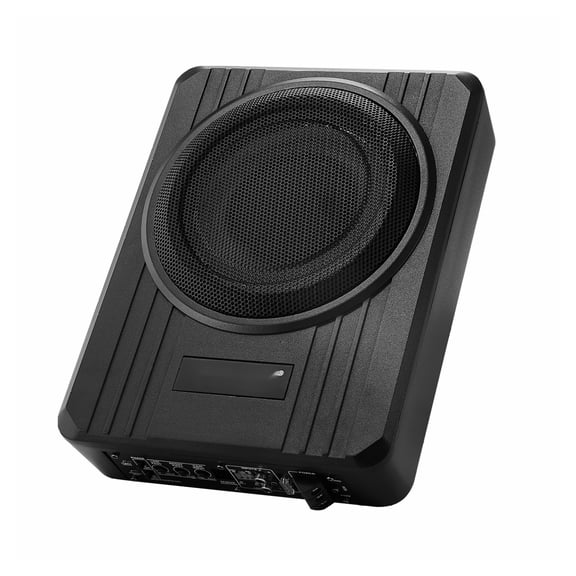 8" 400W Car Subwoofer Under Seat, Slim Powered Bass Subwoofers, Low Profile Audio with Amplifier, High/Low Input & Volume Control for Car, Truck, RV