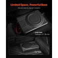 thumbnail image 1 of 8"400W Underseat Car Subwoofer,Slim Powered Car Subwoofers Under the Seat,Low Profile Audio Sub Built-in Amplifier,High/Low Level Input&Volume Controller for SUVs,Car,Truck,RV, 1 of 12