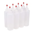 thumbnail image 1 of 8.4oz 8Pack Plastic Open Nozzle Squeeze Bottles with Red Tip Caps for Crafts Art Glue Multi Purpose, 1 of 8