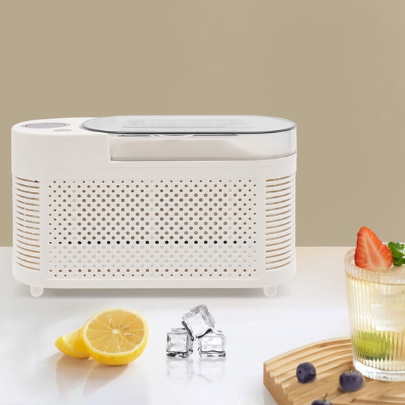 8.5*3.66*5.04 in Modern White Mini Countertop Compact Ice Machine for Home Kitchens, Outdoor Spaces