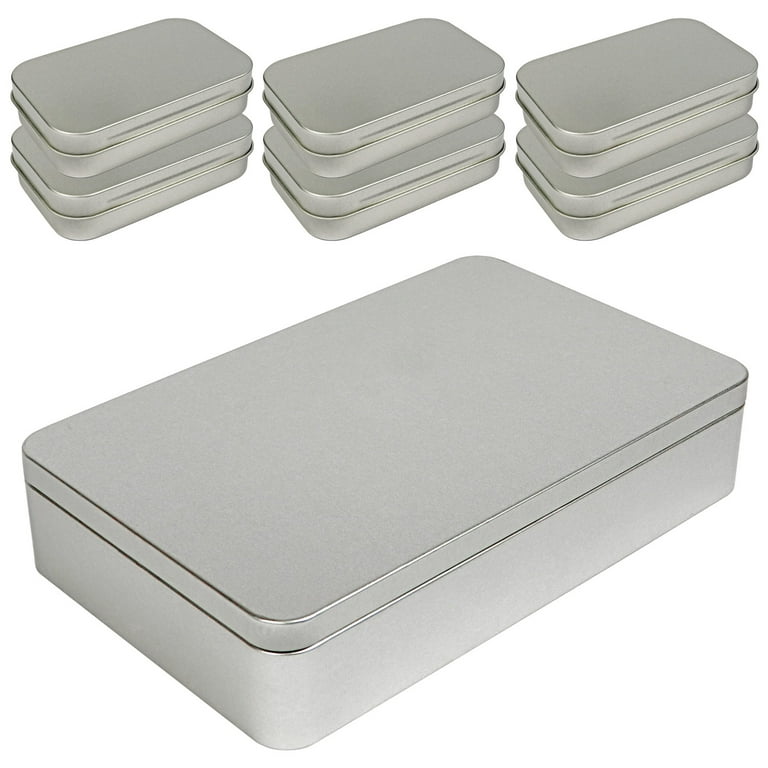 Medium Square Silver Tin Container by Celebrate It