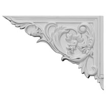 8 5/8"W x 6 1/4"H x 5/8"D Flower Stair Bracket, Left