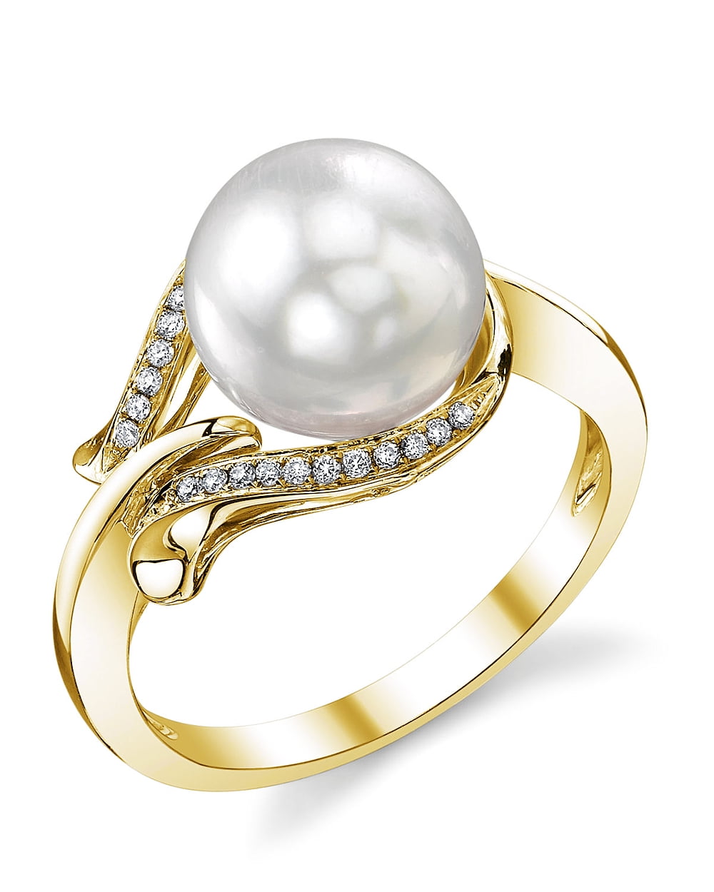 R) 14K .10TDW 8MM CUL PEARL RING - Royale Jewelers