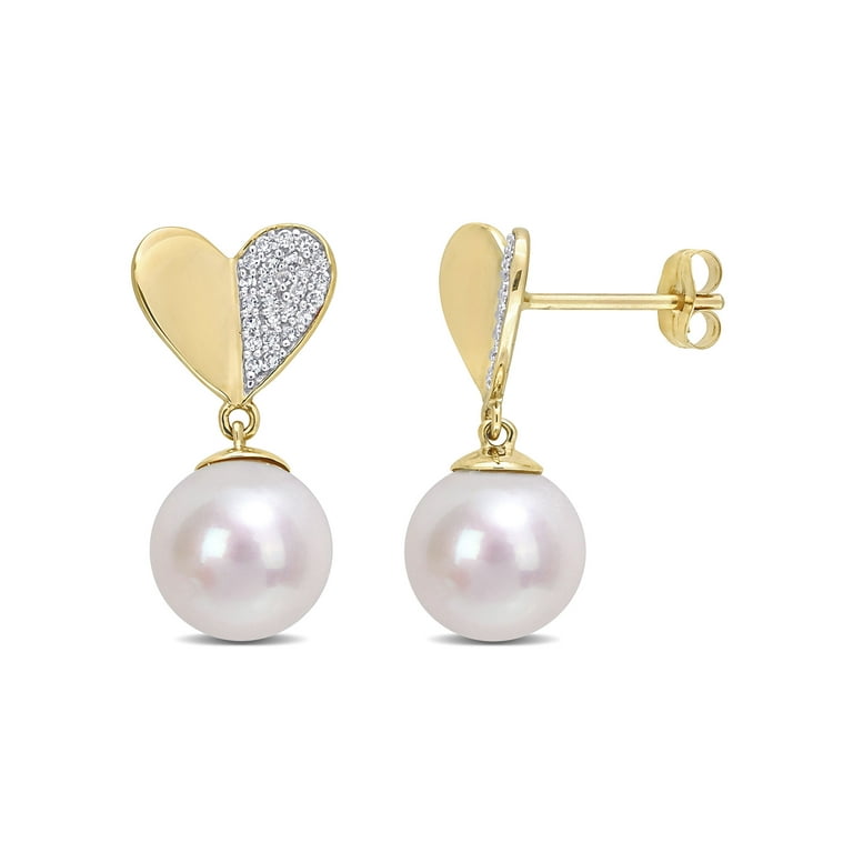 9mm clearance pearl earrings