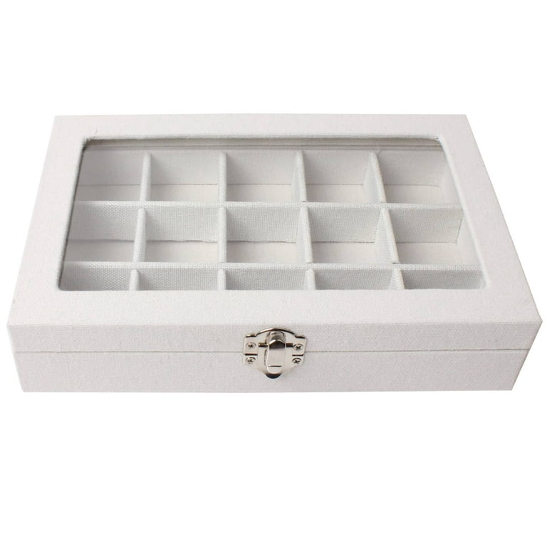 8.5 Canvas Box with Glass Lid by Bead Landing™ 