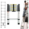 thumbnail image 1 of 8.5 FT Aluminum Telescoping Ladder, Extension Ladder Collapsible Ladder Lightweight Telescopic Ladder, Multi Purpose Compact Ladders for Home/Roof/Ceiling/Attic, 330 Pound Capacity Loft Ladder, 1 of 7