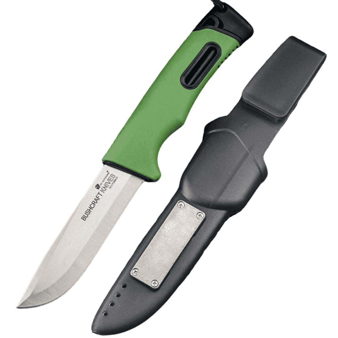 Fixed Blade Knife 3.7" 5Cr15 Steel, Plastic Sheath, PP/TPR Handle. Multi-Use for Camping & Outdoor.