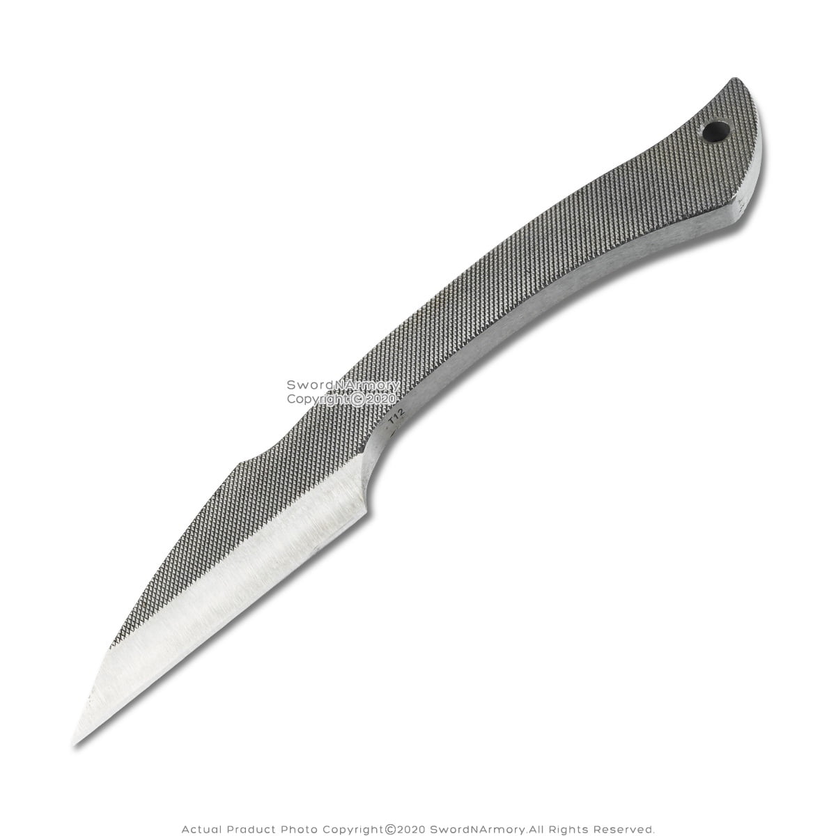 8.5” Fixed Blade Tactical Knife T12 Steel File Finished Hilt with Kydex Sheath